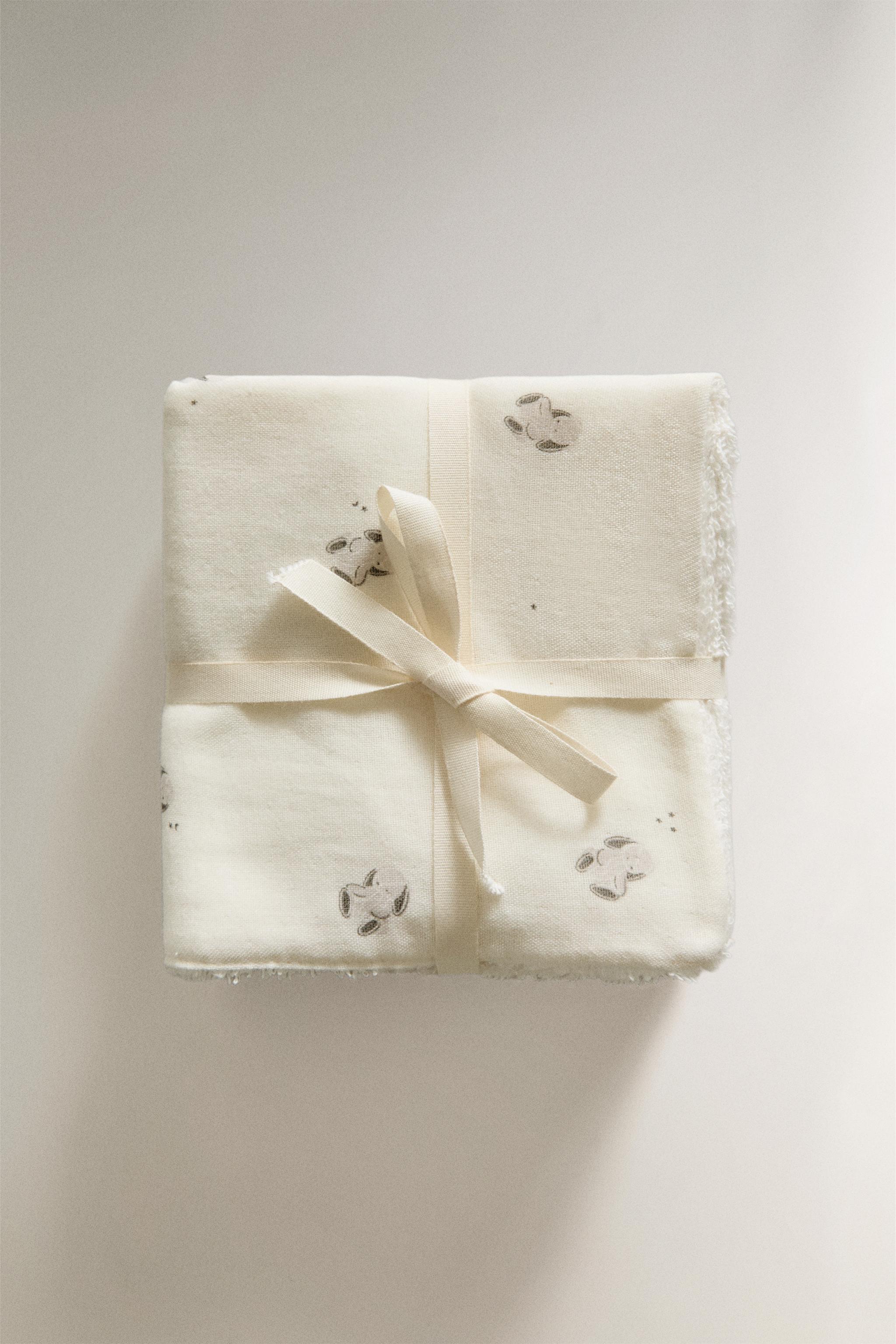 MINI SERVIETTE BÉBÉ LAPINS (PACK DE 3)